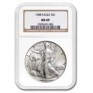 1986 NGC MS69 American Silver Eagle