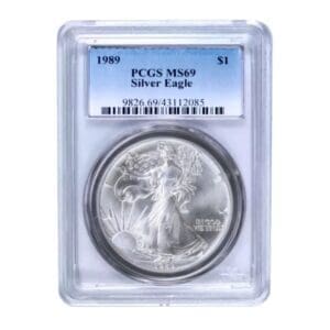 1989 PCGS MS69 American Silver Eagle