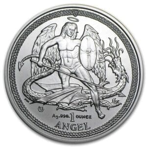 2014 1 oz Isle of Man Silver Angel Coin