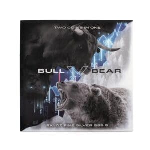 2021 bull vs bear soloman islands 2oz silver coin