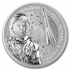 germania mint interkosmos gargarin 1oz silver coin w/COA