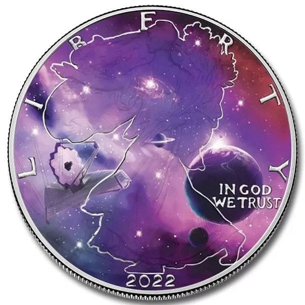 2022 Glowing Galaxy 3-piece Colorized coin set - Image 3