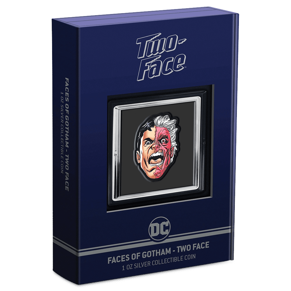 Faces of Gotham - Two Face 1oz silver coin