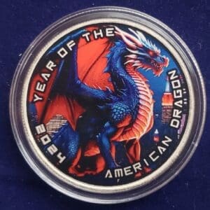 Keystone Year of the American Lunar Dragon 1z silver round