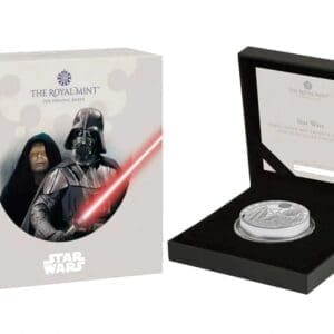 DARTH VADER AND EMPEROR PALPATINE 2023 UK 2 OZ SILVER PROOF COIN