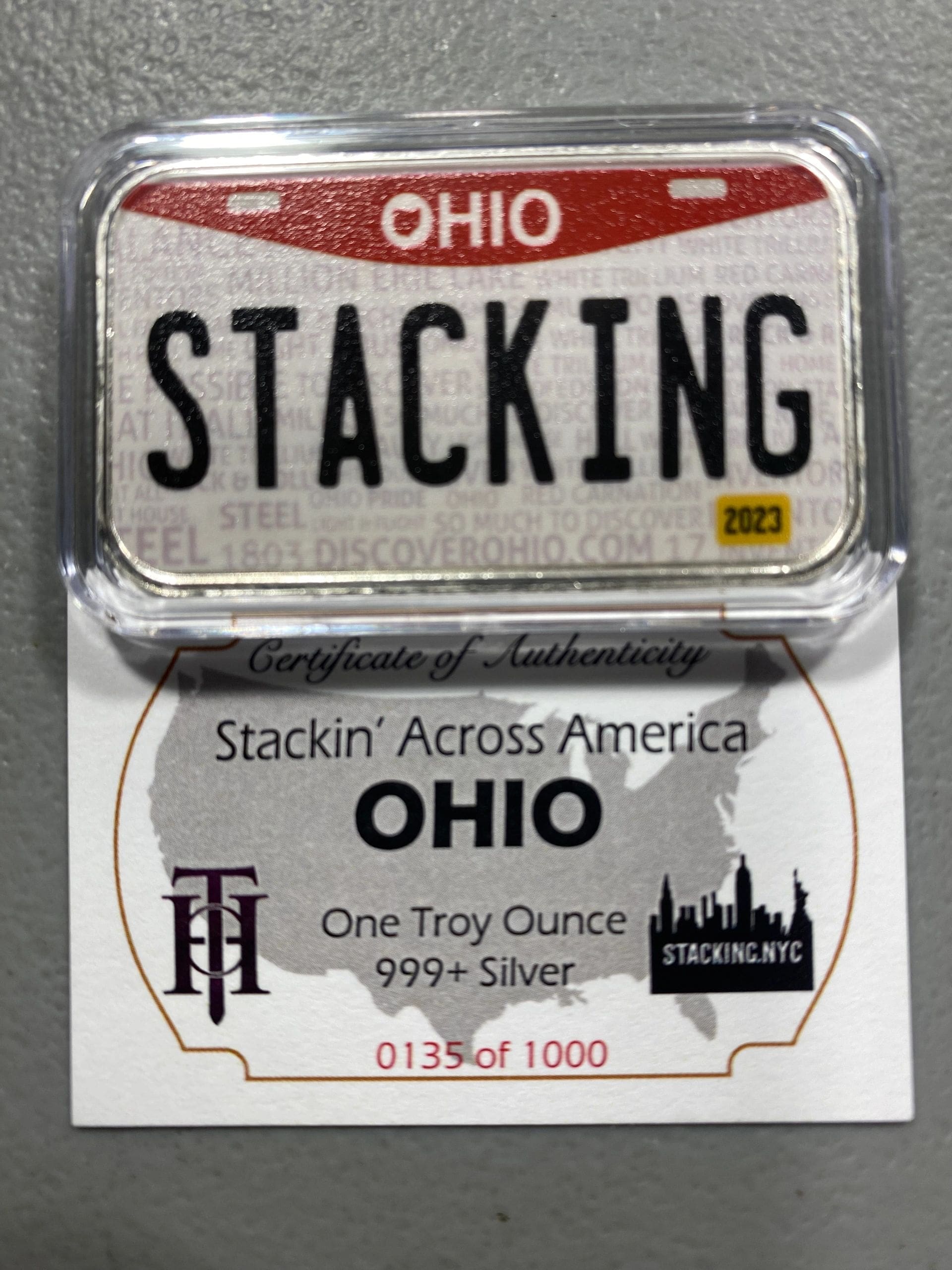 Ohio SAA 1z Silver Bar