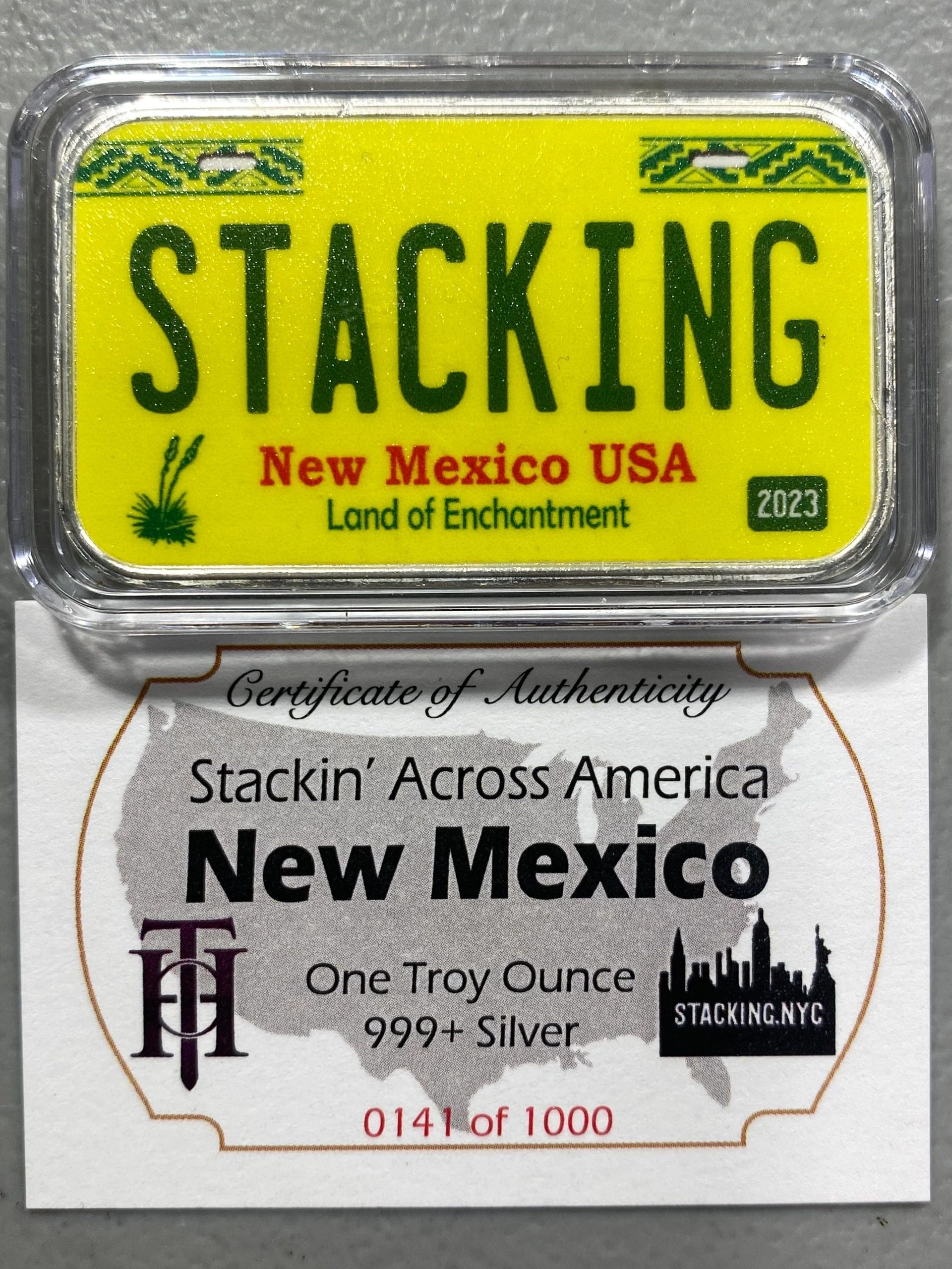 New Mexico SAA 1z Silver Bar