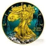 2016 1oz colerized american eagle halloween walking liberty