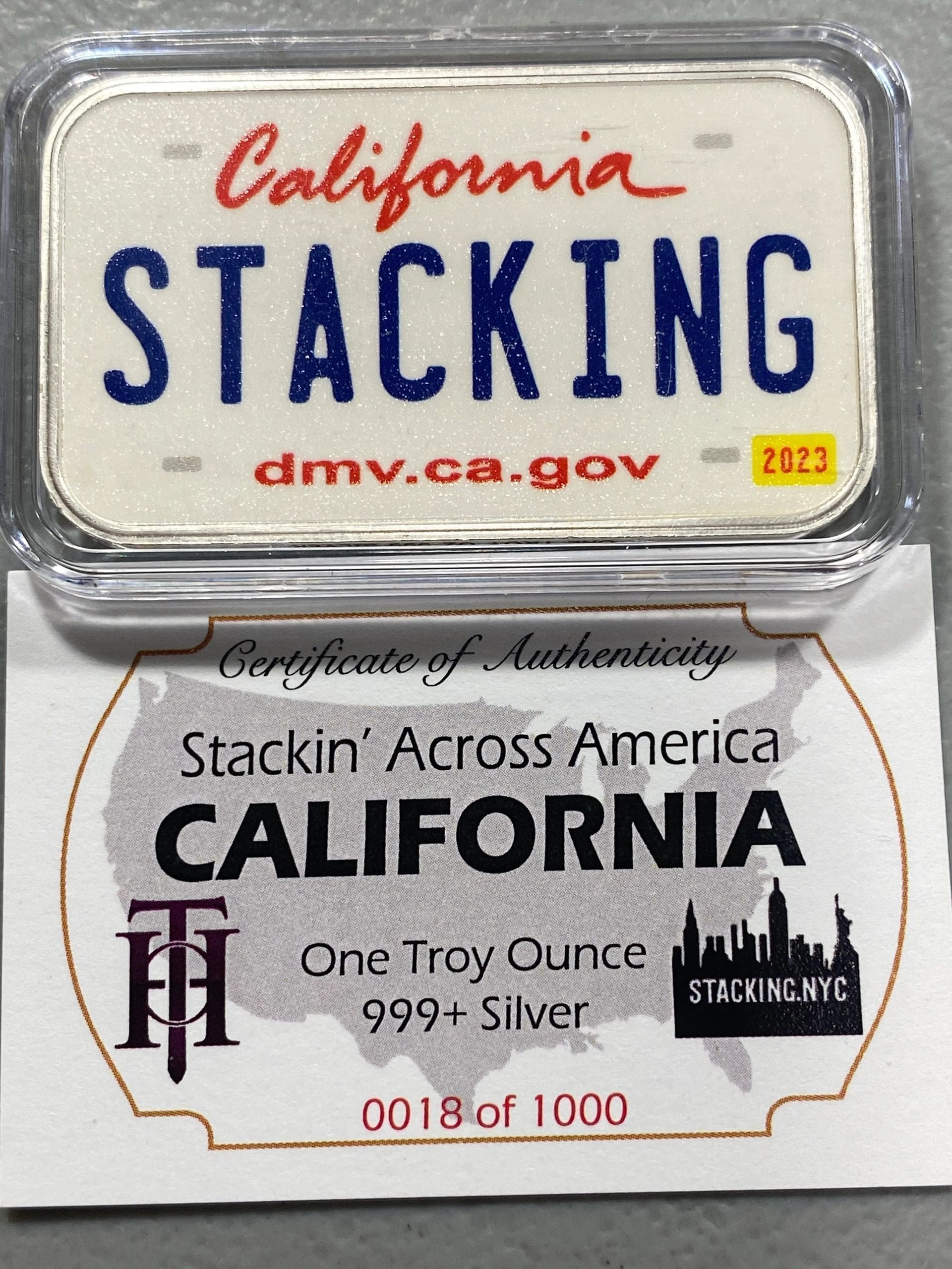 California SAA 1z Silver Bar