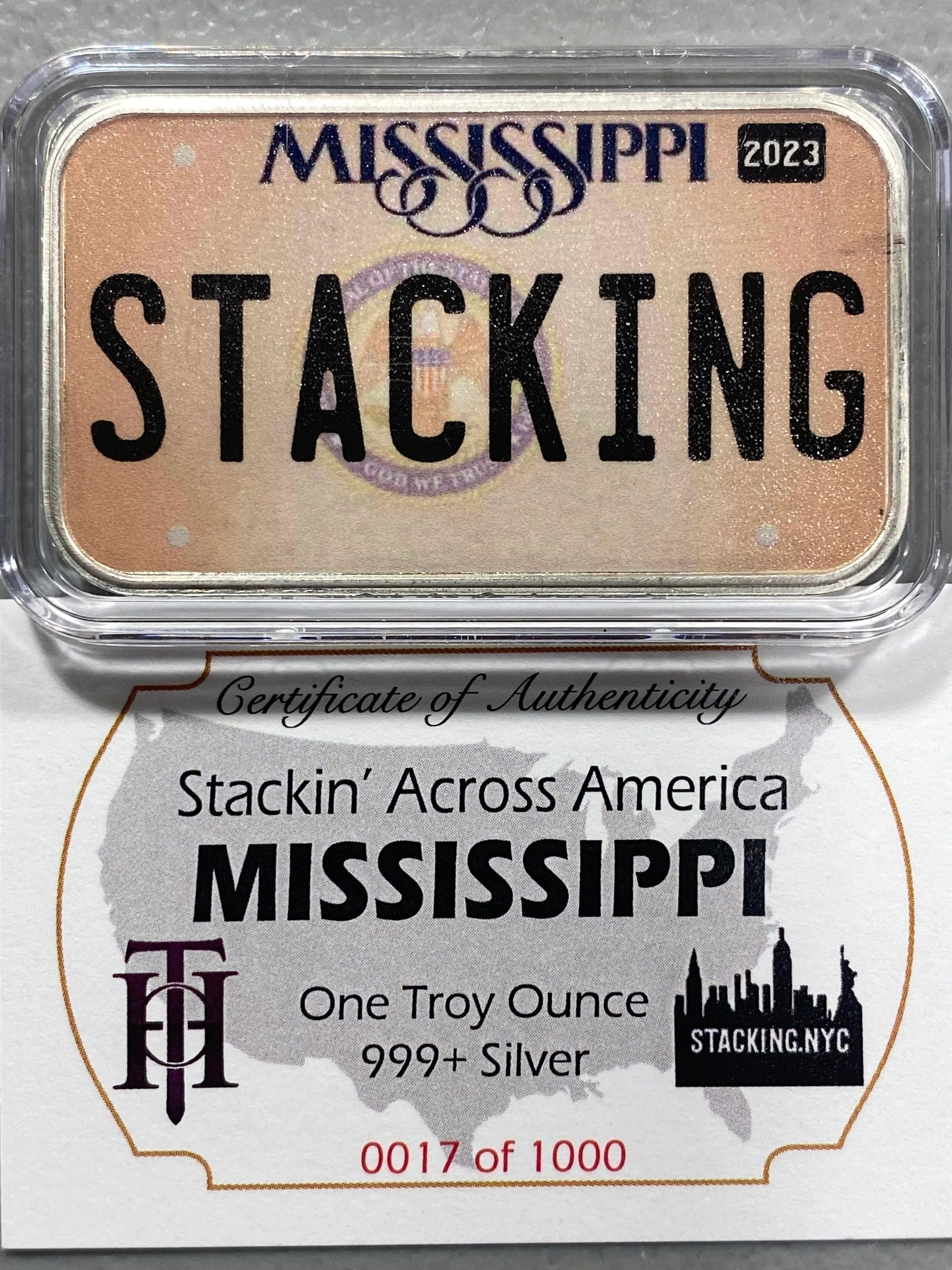 Mississippi SAA 1z Silver Bar