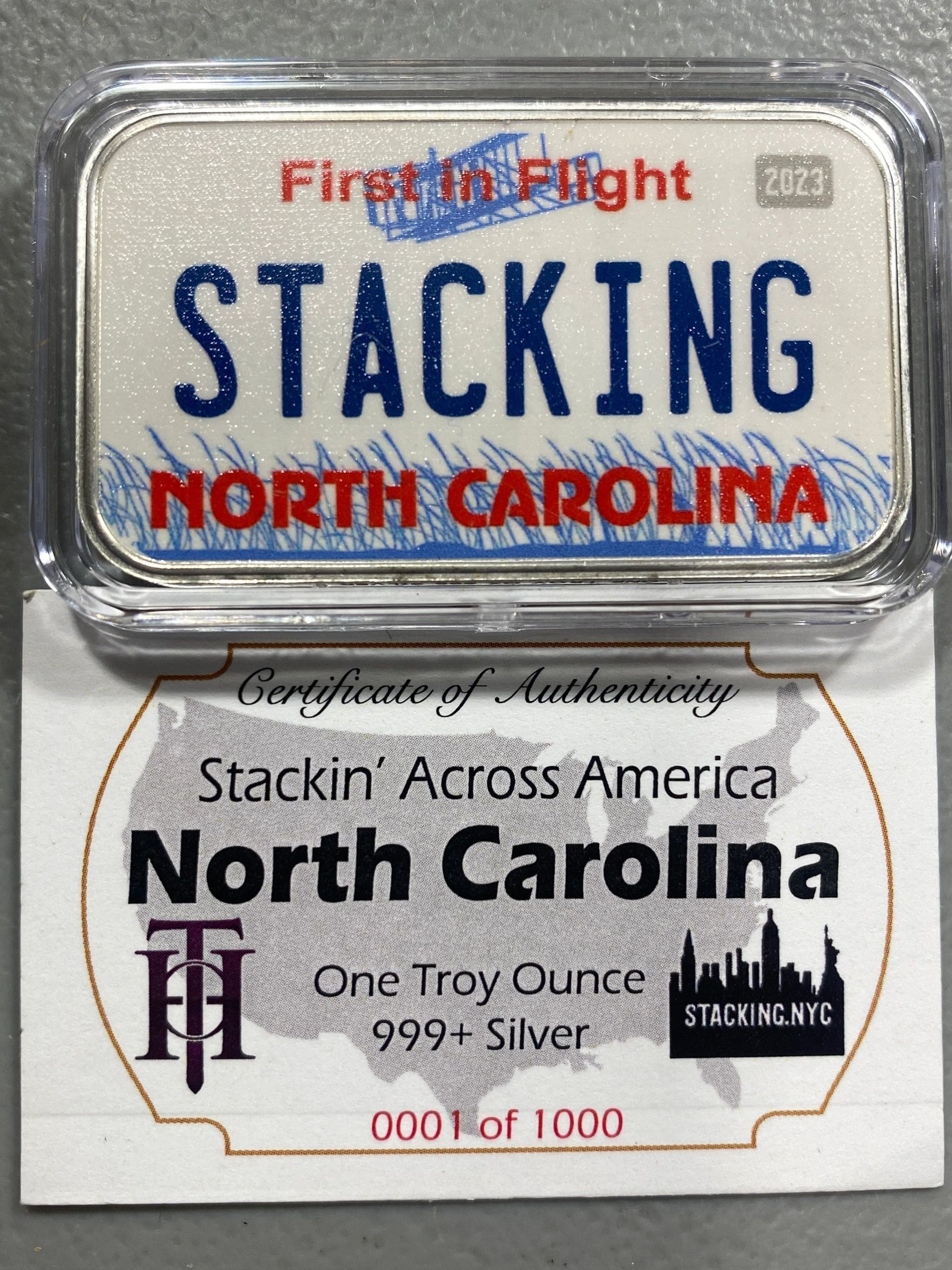 North Carolina SAA 1z Silver Bar