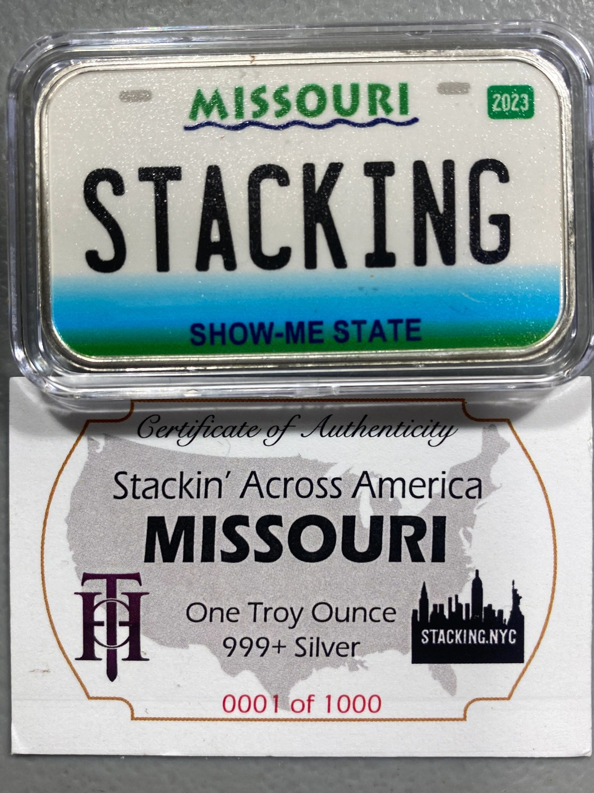 Missouri SAA 1z Silver Bar