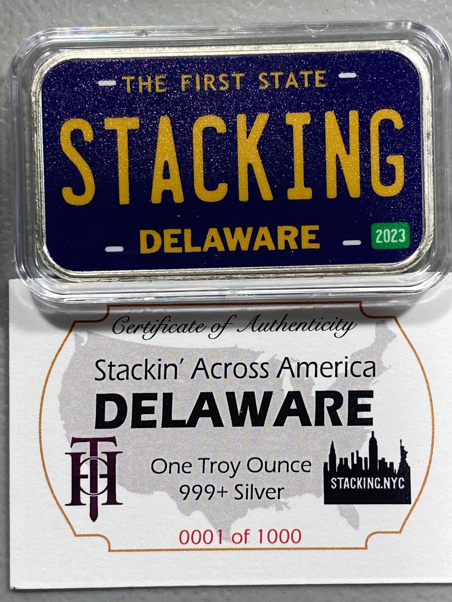 Delaware SAA 1z Silver Bar