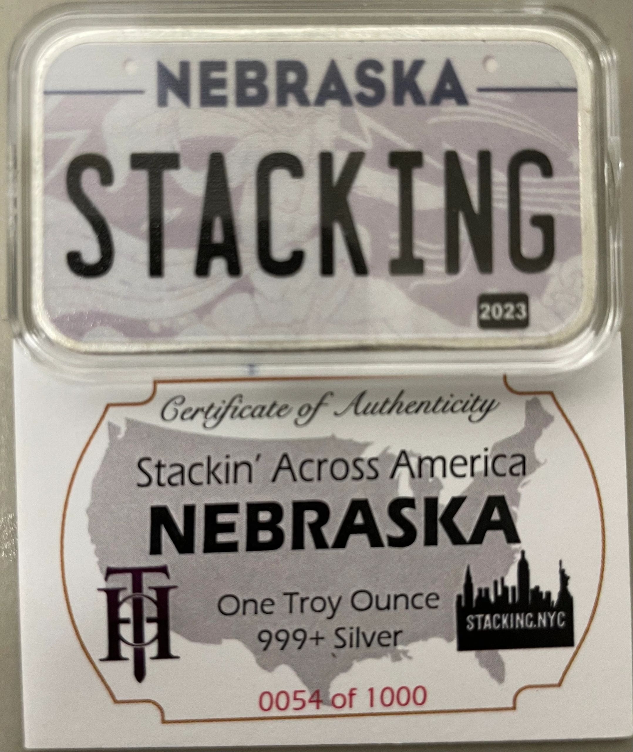 Nebraska SAA 1z Silver Bar