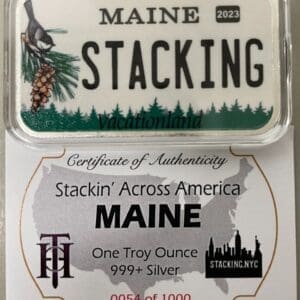 Maine SAA 1z Silver Bar