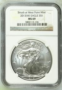 2013(W) NGC MS69 American Silver Eagle
