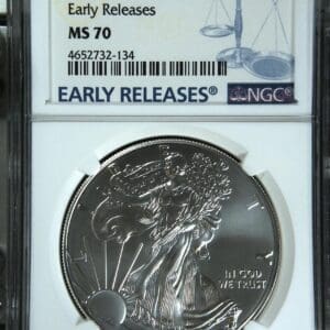 2018 Eagle Early Releases S$1 MS 70 NGC Early Releases Blue