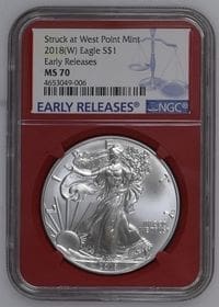 MS70 NGC ER 2018(W) Eagle Early Releases