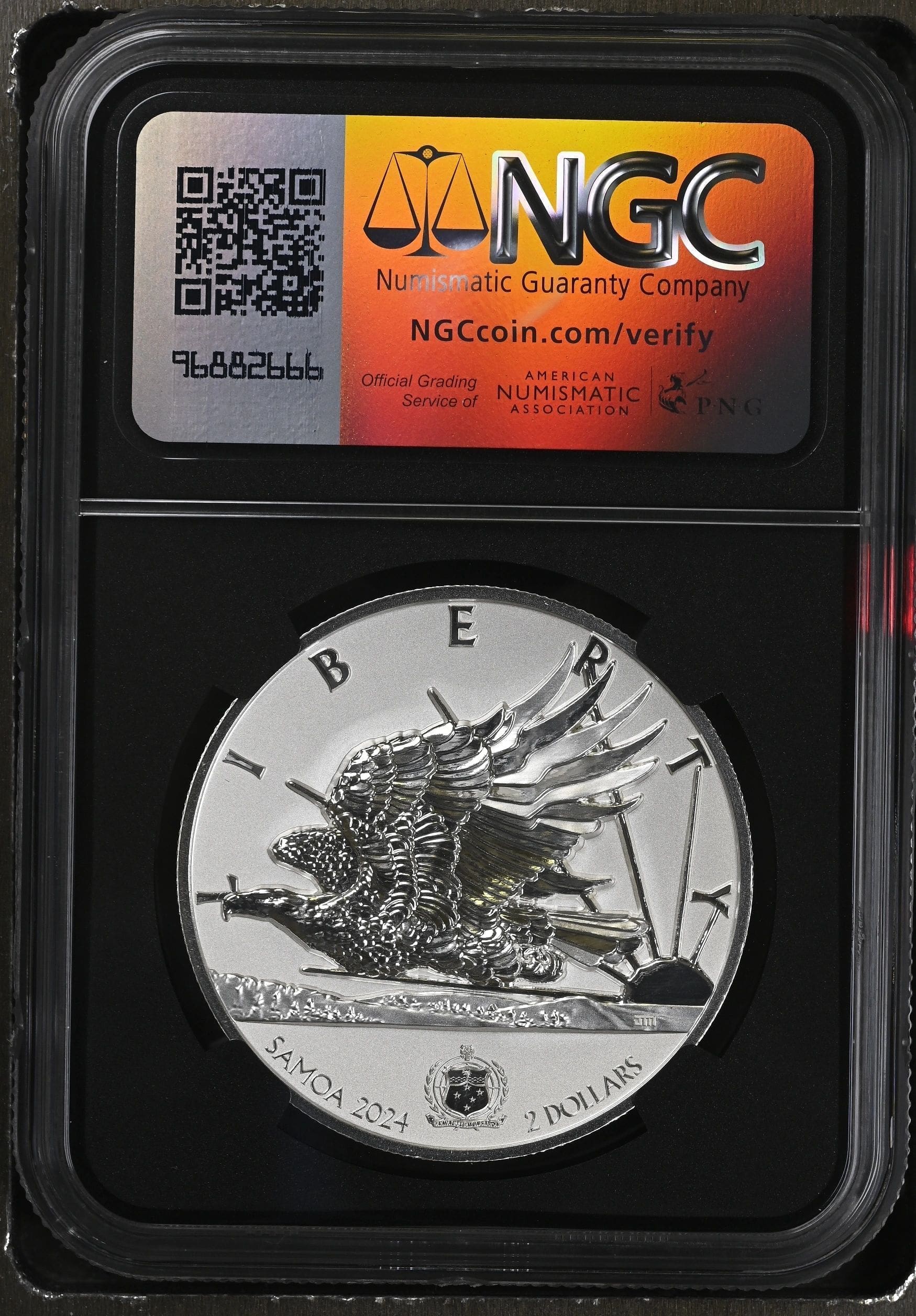 2024 1oz Samoa Van Niekerk Design - First Release S$2 Enhanced Reverse Proof 70. - Image 2