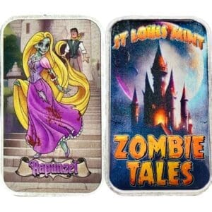 rapunzel zombie tales 1 oz silver bar