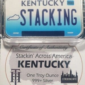 Kentucky SAA 1z Silver Bar