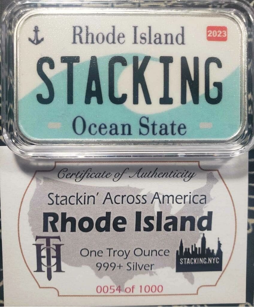 Rhode Island SAA 1z Silver Bar