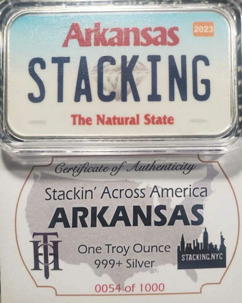 Arkansas SAA 1z Silver Bar