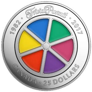 2017 35TH ANNIV. TRIVIAL PURSUIT SILVER COIN