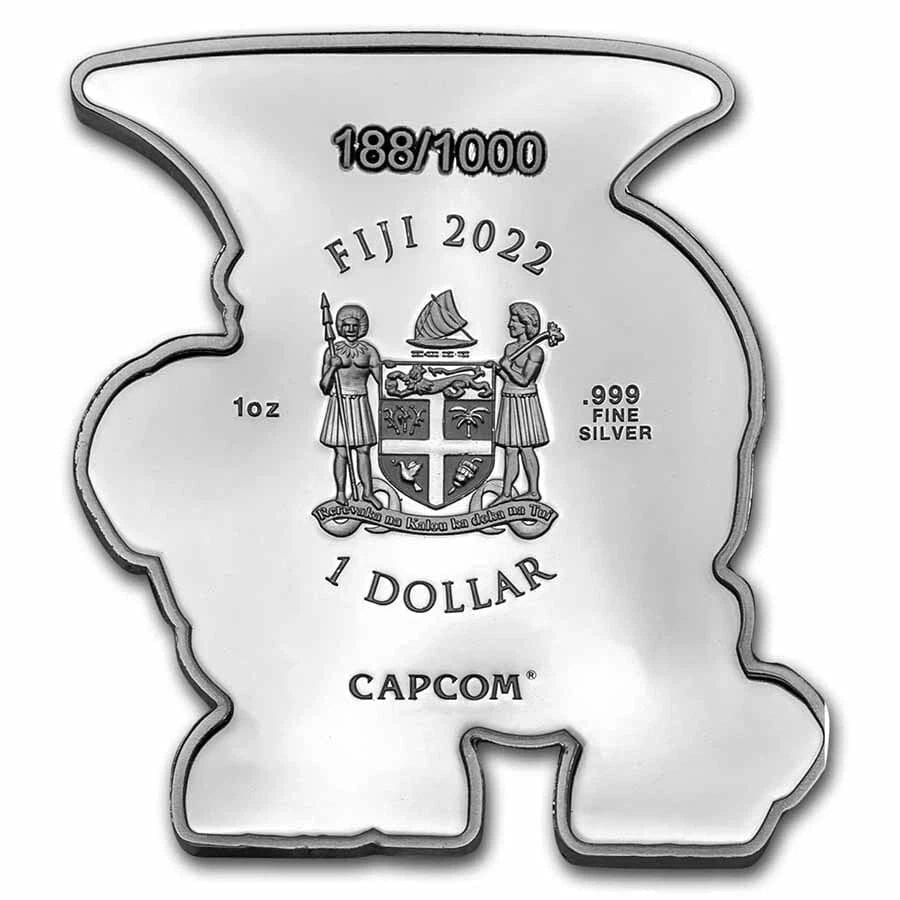 STREET FIGHTER GUILE 1 OZ SILVER COLOURED COIN - DEFECT - Image 3