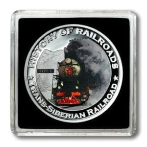 2011 LIBERIA RAILROADS TRANS-SIBERIAN RAILROAD 20G SILVER