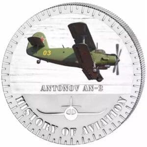 2015 BURUNDI HISTORY OF AVIATION ANTONOV AN-2 20G SILVER COIN