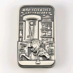 POSTAL EXPRESS MAD SCIENTIST LABORATORY 2 OZ & 1 OZ #RD SILVER BARS