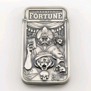 POSTAL EXPRESS HAUNTED FORTUNE HALLOWEEN 2 OZ AND 1 OZ #RD SILVER BARS