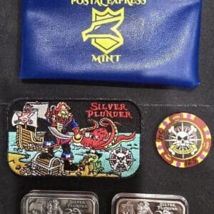 POSTAL EXPRESS SILVER PLUNDER 2 OZ AND 1 OZ #RD SILVER BARS