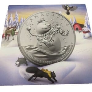 2014 CANADA $20 SNOWMAN SILVER COIN