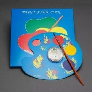 2014 COOK ISLANDS PAINT YOUR COIN FIRST LOVE 20G SILVER COIN