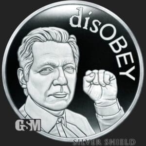 2024 SILVER SHIELD DISOBEY ASSANGE 1 OZ SIVER PROOF