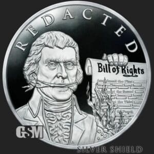 2021 SILVER SHIELD REDACTED PROOF SILVER 1 OZ SIVER PROOF