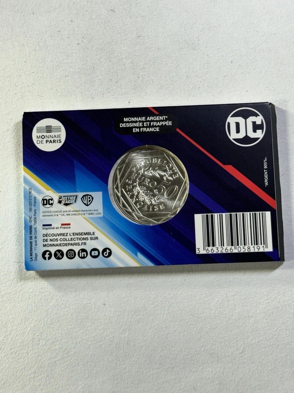 2025 France Justice League 35g .900 Silver coin - Image 2