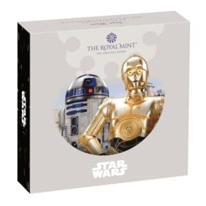 STAR WARS R2-D2 AND C-3PO 2023 UK 2 OZ SILVER PROOF COIN