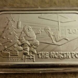 2021 1ozSilver Art Bar The North Pole Santa In Da Club Christmas Locker Mint Bex