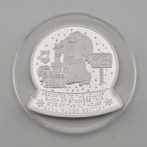 postal express mint merry crhistmas globe shaped 1oz silver coin